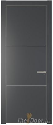 Дверь Profil Doors 13PA цвет Графит (Pantone 425С) цвет профиля Никель матовый