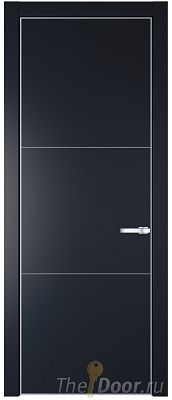 Дверь Profil Doors 13PA цвет Нэви Блу (RAL 7016) цвет профиля Серебро