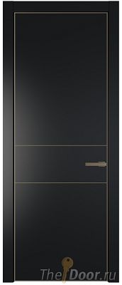 Дверь Profil Doors 14PA цвет Блэк цвет профиля Шампань Дверь Profil Doors 14PA цвет Блэк цвет профиля Шампань