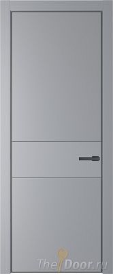 Дверь Profil Doors 14PA цвет Смоки (RAL 870-02) цвет профиля Серая ночь