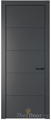 Дверь Profil Doors 15PA цвет Графит (Pantone 425С) цвет профиля Черный матовый RAL9005