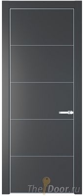 Дверь Profil Doors 15PA цвет Графит (Pantone 425С) цвет профиля Серебро Дверь Profil Doors 15PA цвет Графит (Pantone 425С) цвет профиля Серебро