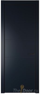 Дверь Profil Doors 15PA цвет Нэви Блу (RAL 7016) цвет профиля Черный матовый RAL9005