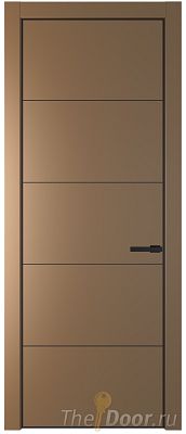 Дверь Profil Doors 15PA цвет Перламутр золото цвет профиля Черный матовый RAL9005