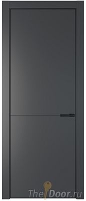 Дверь Profil Doors 16PA цвет Графит (Pantone 425С) цвет профиля Черный матовый RAL9005