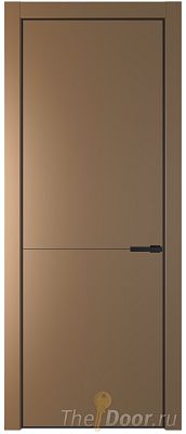 Дверь Profil Doors 16PA цвет Перламутр золото цвет профиля Черный матовый RAL9005