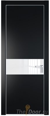 Дверь Profil Doors 17PA цвет Блэк стекло Lacobel лак Классик цвет профиля Серебро