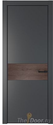 Дверь Profil Doors 17PA цвет Графит (Pantone 425С) цвет профиля Черный матовый RAL9005 вставка Дуб Тобакко Дверь Profil Doors 17PA цвет Графит (Pantone 425С) цвет профиля Черный матовый RAL9005 вставка Дуб Тобакко