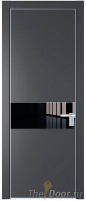 Дверь Profil Doors 17PA цвет Графит (Pantone 425С) стекло Lacobel Черный лак цвет профиля Серебро Дверь Profil Doors 17PA цвет Графит (Pantone 425С) стекло Lacobel Черный лак цвет профиля Серебро