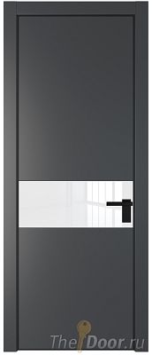 Дверь Profil Doors 17PA цвет Графит (Pantone 425С) стекло Lacobel лак Классик цвет профиля Черный матовый RAL9005