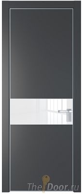 Дверь Profil Doors 17PA цвет Графит (Pantone 425С) стекло Lacobel лак Классик цвет профиля Серебро