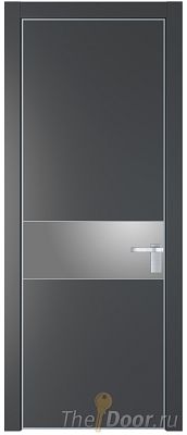 Дверь Profil Doors 17PA цвет Графит (Pantone 425С) стекло Lacobel Серебро Матлак цвет профиля Серебро Дверь Profil Doors 17PA цвет Графит (Pantone 425С) стекло Lacobel Серебро Матлак цвет профиля Серебро