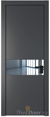 Дверь Profil Doors 17PA цвет Графит (Pantone 425С) стекло Зеркало цвет профиля Черный матовый RAL9005 Дверь Profil Doors 17PA цвет Графит (Pantone 425С) стекло Зеркало цвет профиля Черный матовый RAL9005