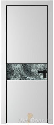 Дверь Profil Doors 17PA цвет Крем Вайт (RAL 120-02) стекло Атриум серебро цвет профиля Черный матовый RAL9005