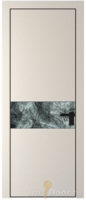Дверь Profil Doors 17PA цвет Кремовая Магнолия (RAL 120-04) стекло Атриум серебро цвет профиля Черный матовый RAL9005