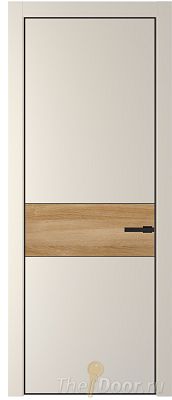 Дверь Profil Doors 17PA цвет Кремовая Магнолия (RAL 120-04) цвет профиля Черный матовый RAL9005 вставка Дуб Карамель Дверь Profil Doors 17PA цвет Кремовая Магнолия (RAL 120-04) цвет профиля Черный матовый RAL9005 вставка Дуб Карамель