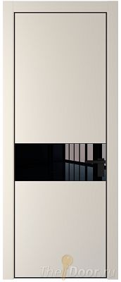Дверь Profil Doors 17PA цвет Кремовая Магнолия (RAL 120-04) стекло Lacobel Черный лак цвет профиля Черный матовый RAL9005 Дверь Profil Doors 17PA цвет Кремовая Магнолия (RAL 120-04) стекло Lacobel Черный лак цвет профиля Черный матовый RAL9005