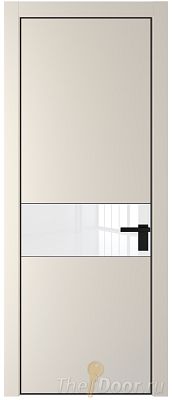 Дверь Profil Doors 17PA цвет Кремовая Магнолия (RAL 120-04) стекло Lacobel лак Классик цвет профиля Черный матовый RAL9005 Дверь Profil Doors 17PA цвет Кремовая Магнолия (RAL 120-04) стекло Lacobel лак Классик цвет профиля Черный матовый RAL9005