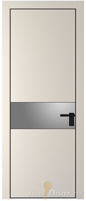 Дверь Profil Doors 17PA цвет Кремовая Магнолия (RAL 120-04) стекло Lacobel Серебро Матлак цвет профиля Черный матовый RAL9005 Дверь Profil Doors 17PA цвет Кремовая Магнолия (RAL 120-04) стекло Lacobel Серебро Матлак цвет профиля Черный матовый RAL9005