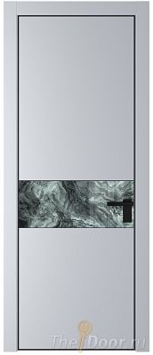 Дверь Profil Doors 17PA цвет Лайт Грей (RAL 870-01) стекло Атриум серебро цвет профиля Черный матовый RAL9005