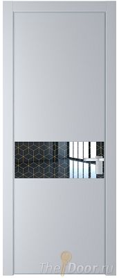 Дверь Profil Doors 17PA цвет Лайт Грей (RAL 870-01) стекло Лоран узор золото цвет профиля Серебро
