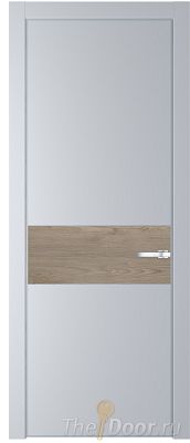 Дверь Profil Doors 17PA цвет Лайт Грей (RAL 870-01) цвет профиля Серебро вставка Каштан Темный
