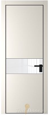 Дверь Profil Doors 17PA цвет Перламутр белый стекло Lacobel лак Классик цвет профиля Черный матовый RAL9005 Дверь Profil Doors 17PA цвет Перламутр белый стекло Lacobel лак Классик цвет профиля Черный матовый RAL9005