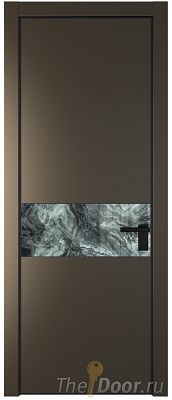 Дверь Profil Doors 17PA цвет Перламутр бронза стекло Атриум серебро цвет профиля Черный матовый RAL9005