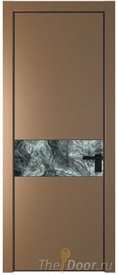 Дверь Profil Doors 17PA цвет Перламутр золото стекло Атриум серебро цвет профиля Черный матовый RAL9005