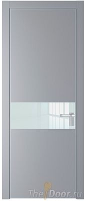 Дверь Profil Doors 17PA цвет Смоки (RAL 870-02) стекло Lacobel Белый лак цвет профиля Серебро Дверь Profil Doors 17PA цвет Смоки (RAL 870-02) стекло Lacobel Белый лак цвет профиля Серебро