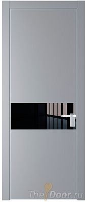 Дверь Profil Doors 17PA цвет Смоки (RAL 870-02) стекло Lacobel Черный лак цвет профиля Серебро Дверь Profil Doors 17PA цвет Смоки (RAL 870-02) стекло Lacobel Черный лак цвет профиля Серебро