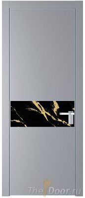 Дверь Profil Doors 17PA цвет Смоки (RAL 870-02) стекло Нефи черный узор золото цвет профиля Серебро Дверь Profil Doors 17PA цвет Смоки (RAL 870-02) стекло Нефи черный узор золото цвет профиля Серебро