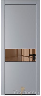Дверь Profil Doors 17PA цвет Смоки (RAL 870-02) стекло Зеркало Bronza цвет профиля Черный матовый RAL9005 Дверь Profil Doors 17PA цвет Смоки (RAL 870-02) стекло Зеркало Bronza цвет профиля Черный матовый RAL9005