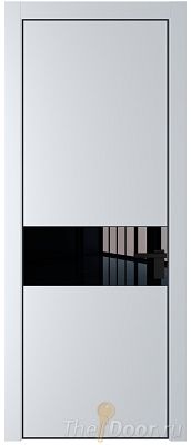 Дверь Profil Doors 17PA цвет Вайт (RAL 110 96 02) стекло Lacobel Черный лак цвет профиля Черный матовый RAL9005