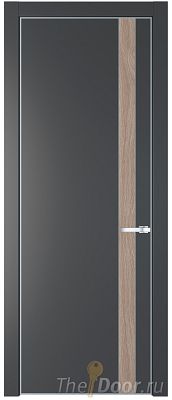 Дверь Profil Doors 18PA цвет Графит (Pantone 425С) цвет профиля Серебро вставка Дуб Сонома Дверь Profil Doors 18PA цвет Графит (Pantone 425С) цвет профиля Серебро вставка Дуб Сонома