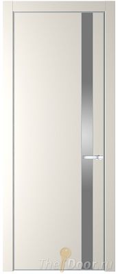 Дверь Profil Doors 18PA цвет Перламутр белый стекло Lacobel Серебро Матлак цвет профиля Серебро