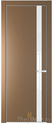 Дверь Profil Doors 18PA цвет Перламутр золото стекло Lacobel лак Классик цвет профиля Серебро