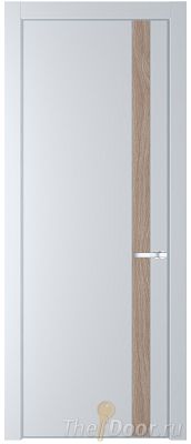 Дверь Profil Doors 18PA цвет Вайт (RAL 110 96 02) цвет профиля Серебро вставка Дуб Сонома