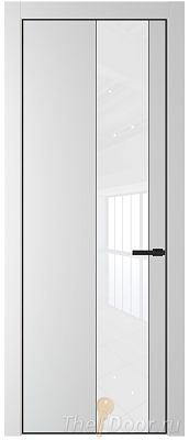 Дверь Profil Doors 19PA цвет Крем Вайт (RAL 120-02) стекло Lacobel лак Классик цвет профиля Черный матовый RAL9005 Дверь Profil Doors 19PA цвет Крем Вайт (RAL 120-02) стекло Lacobel лак Классик цвет профиля Черный матовый RAL9005