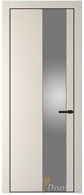 Дверь Profil Doors 19PA цвет Кремовая Магнолия (RAL 120-04) стекло Lacobel Серебро Матлак цвет профиля Черный матовый RAL9005 Дверь Profil Doors 19PA цвет Кремовая Магнолия (RAL 120-04) стекло Lacobel Серебро Матлак цвет профиля Черный матовый RAL9005