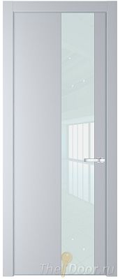 Дверь Profil Doors 19PA цвет Лайт Грей (RAL 870-01) стекло Lacobel Белый лак цвет профиля Серебро