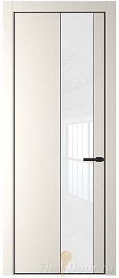 Дверь Profil Doors 19PA цвет Перламутр белый стекло Lacobel лак Классик цвет профиля Черный матовый RAL9005 Дверь Profil Doors 19PA цвет Перламутр белый стекло Lacobel лак Классик цвет профиля Черный матовый RAL9005