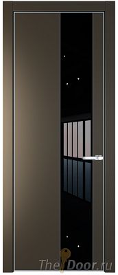 Дверь Profil Doors 19PA цвет Перламутр бронза стекло Lacobel Черный лак цвет профиля Серебро Дверь Profil Doors 19PA цвет Перламутр бронза стекло Lacobel Черный лак цвет профиля Серебро