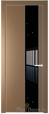 Дверь Profil Doors 19PA цвет Перламутр золото стекло Lacobel Черный лак цвет профиля Серебро Дверь Profil Doors 19PA цвет Перламутр золото стекло Lacobel Черный лак цвет профиля Серебро