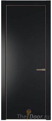 Дверь Profil Doors 1PA цвет Блэк цвет профиля Шампань Дверь Profil Doors 1PA цвет Блэк цвет профиля Шампань