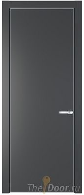 Дверь Profil Doors 1PA цвет Графит (Pantone 425С) цвет профиля Серебро Дверь Profil Doors 1PA цвет Графит (Pantone 425С) цвет профиля Серебро