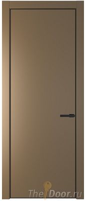 Дверь Profil Doors 1PA цвет Перламутр золото цвет профиля Черный матовый RAL9005