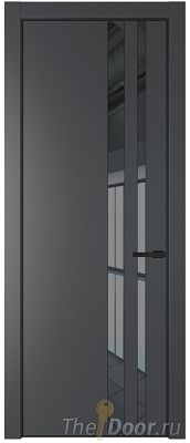 Дверь Profil Doors 20PA цвет Графит (Pantone 425С) стекло Зеркало Grey цвет профиля Черный матовый RAL9005 Дверь Profil Doors 20PA цвет Графит (Pantone 425С) стекло Зеркало Grey цвет профиля Черный матовый RAL9005
