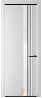 Дверь Profil Doors 20PA цвет Крем Вайт (RAL 120-02) стекло Lacobel лак Классик цвет профиля Черный матовый RAL9005 Дверь Profil Doors 20PA цвет Крем Вайт (RAL 120-02) стекло Lacobel лак Классик цвет профиля Черный матовый RAL9005