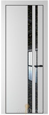 Дверь Profil Doors 20PA цвет Крем Вайт (RAL 120-02) стекло Лоран узор золото цвет профиля Черный матовый RAL9005 Дверь Profil Doors 20PA цвет Крем Вайт (RAL 120-02) стекло Лоран узор золото цвет профиля Черный матовый RAL9005